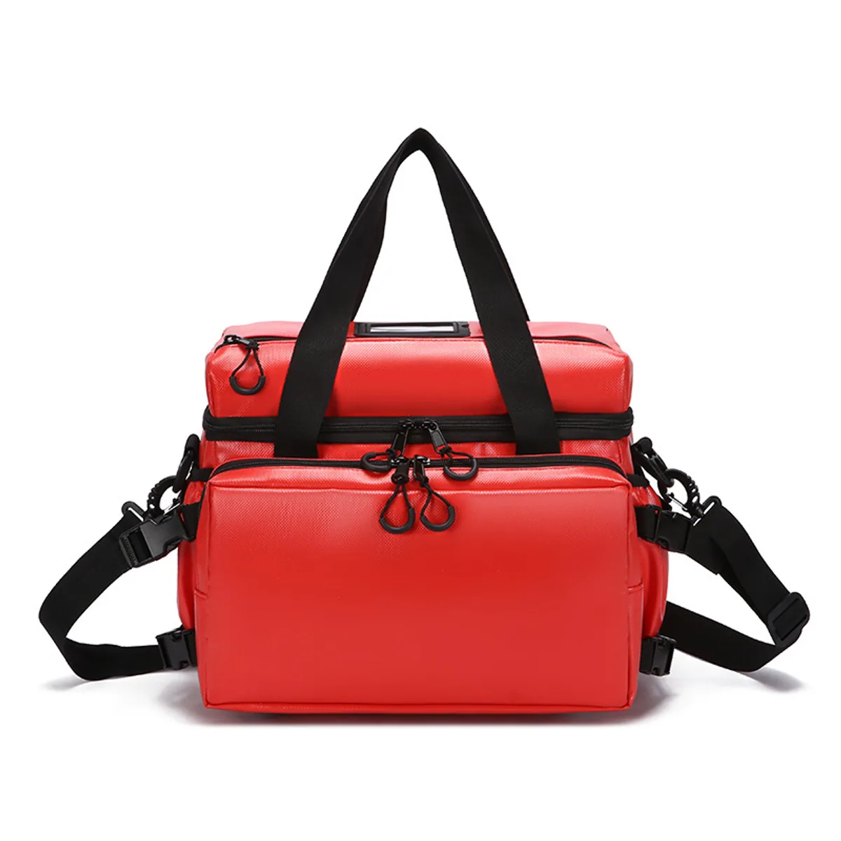Red PVC rescue bag used as an example for wet-weather bag selection